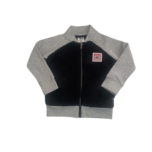 Rivalry Threads jacket Ohio State unisex zip Gray Black teddy bear coat New 3T - Picture 5 of 5